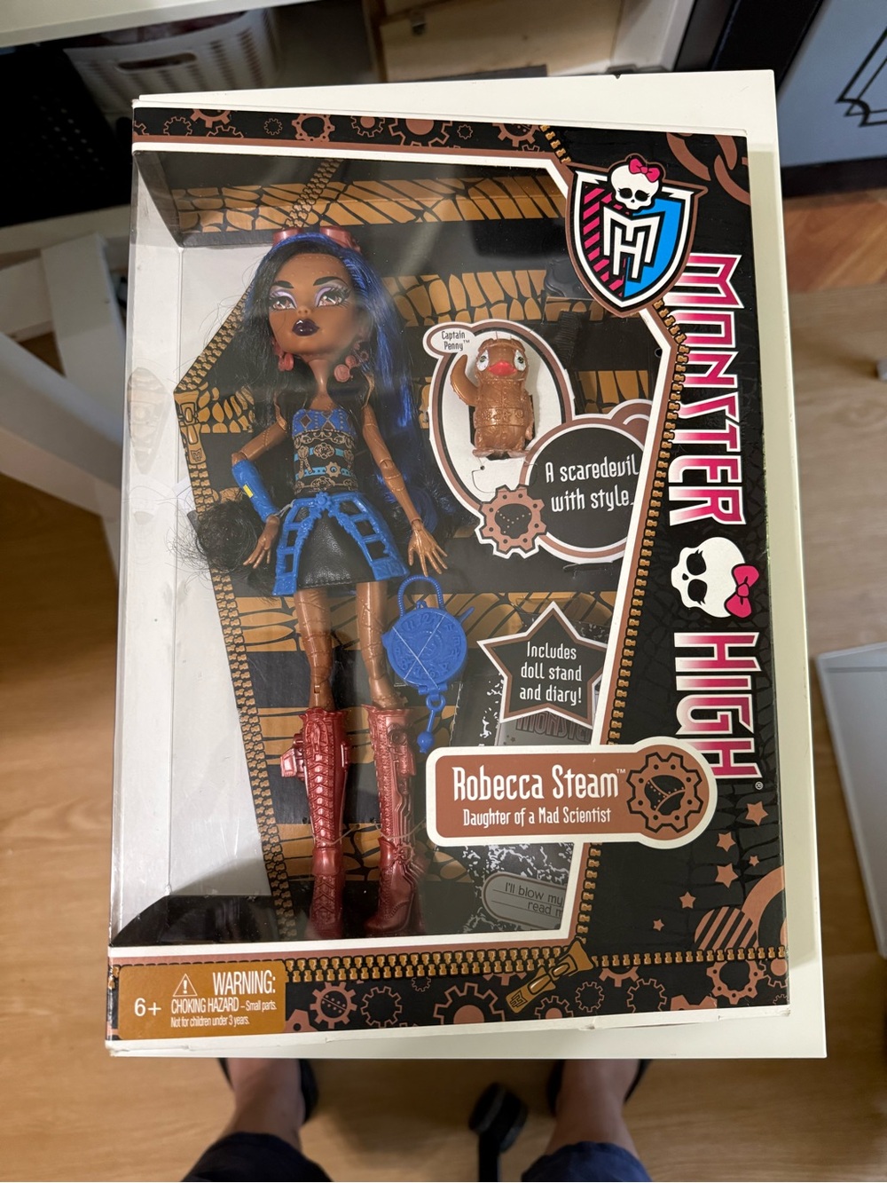 monster high Robecca Steam Doll — Blue & Copper Outfit